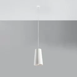 Lampe suspendue en céramique 1 ampoule 4000K - 16x16x128cm Sollux