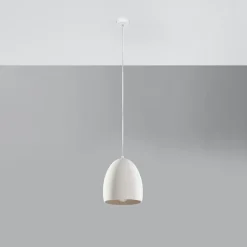 Lampe suspendue en céramique 1 ampoule 3000K - 30x30x122cm Sollux