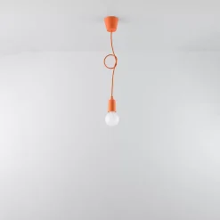 Lampe suspendue en PVC 1 ampoule 3000K - 9x9x90cm Sollux