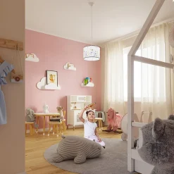 Lampe suspendue en PVC 1 ampoule 3000K - 30x30x82cm Sollux