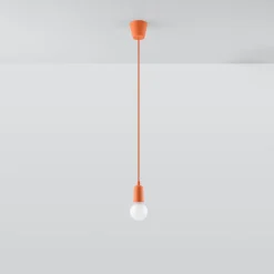 Lampe suspendue en PVC 1 ampoule 4000K - 9x9x90cm Sollux