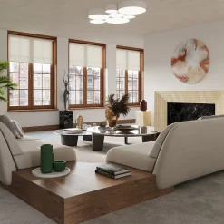 Lampe suspendue en PVC 3 ampoules 3000K - 45x45x111cm Sollux