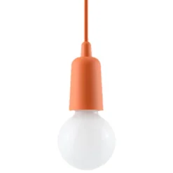 Lampe suspendue en PVC 1 lampes 9x9x90cm Sollux
