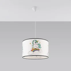 Lampe suspendue en PVC 1 lampes 40x40x95cm Sollux