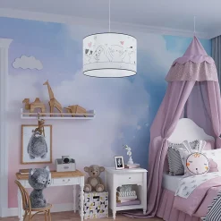 Lampe suspendue en PVC 1 lampes 40x40x95cm Sollux