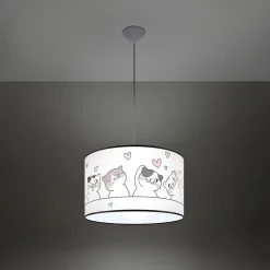 Lampe suspendue en PVC 1 lampes 40x40x95cm Sollux