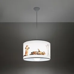 Lampe suspendue en PVC 1 lampes 40x40x95cm Sollux