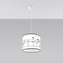Lampe suspendue en PVC 1 lampes 30x30x95cm Sollux