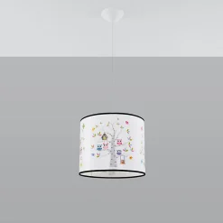 Lampe suspendue en PVC 1 lampes 30x30x82cm Sollux