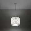 Lampe suspendue en PVC 1 lampes 30x30x95cm Sollux