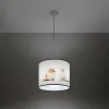 Lampe suspendue en PVC 1 lampes 30x30x95cm Sollux