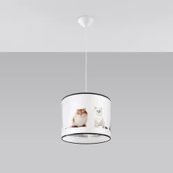 Lampe suspendue en PVC 1 lampes 30x30x95cm Sollux