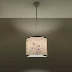 Lampe suspendue en PVC 1 lampes 40x40x82cm Sollux