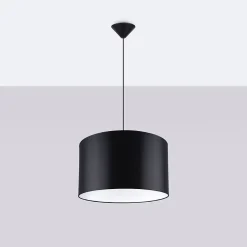 Lampe suspendue en tissu/PVC 1 ampoule 4000K - 40x40x88cm Sollux