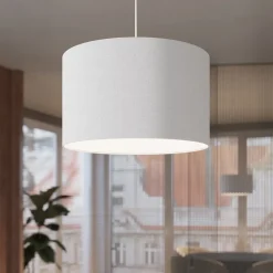 Lampe suspendue en tissu/PVC 1 ampoule 3000K - 30x30x88cm Sollux