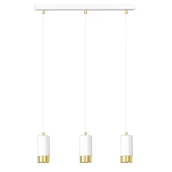 Lampe suspendue FUMIKO 3 WH/GOLD, Emibig Lighting, Fabriqué en EU