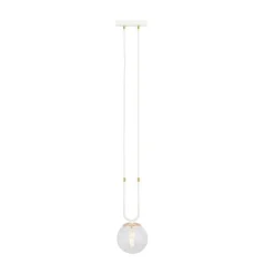 Lampe suspendue GLAM 1 WHITE/TRANSPARENT, Emibig Lighting, Fabriqué en EU