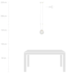 Lampe suspendue GLAM 1 WHITE/TRANSPARENT, Emibig Lighting, Fabriqué en EU