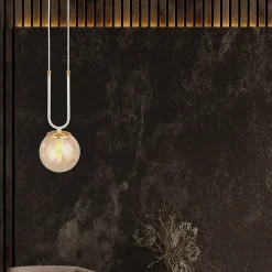 Lampe suspendue GLAM 1 WHITE/MIODOWY, Emibig Lighting, Fabriqué en EU