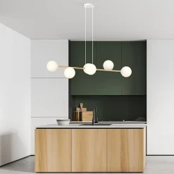 Lampe suspendue GRAVITY 6 WH GOLD, Emibig Lighting, Fabriqué en EU