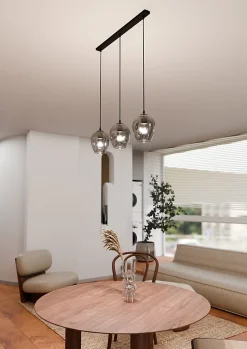 Lampe suspendue ISTAR 3 BL GRAFIT, Emibig Lighting, Fabriqué en EU