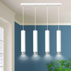 Lampe suspendue KIBO 4 WH/CHROME, Emibig Lighting, Fabriqué en EU