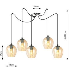 Lampe suspendue LEVEL 5 BL MIODOWY, Emibig Lighting, Fabriqué en EU