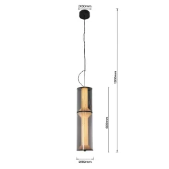 Lampe suspendue Light Prestige Aeris fumée LED CCT 3000K/4000K/6000K (réglable) 1 pc.