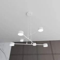 Lampe suspendue MODUS 6 WHITE, Emibig Lighting, Fabriqué en EU