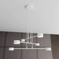 Lampe suspendue MODUS 6 WHITE, Emibig Lighting, Fabriqué en EU