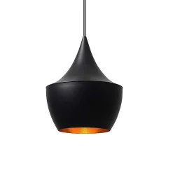 Lampe suspendue noire nordique, moderne et minimaliste pour restaurant, café, bar et décoration industrielle E27