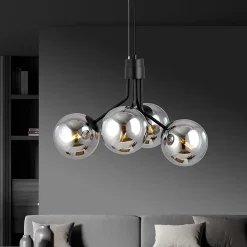 Lampe suspendue NOVA 4 BLACK/GRAFIT, Emibig Lighting, Fabriqué en EU