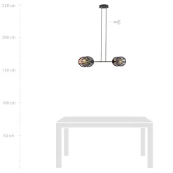 Lampe suspendue PLAYA 2 BLACK, Emibig Lighting, Fabriqué en EU