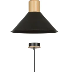 Lampe suspendue ROWEN 1 BLACK, Emibig Lighting, Fabriqué en EU