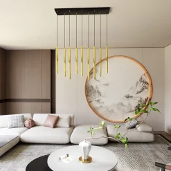 Lampe suspendue SELTER 9 GOLD, Emibig Lighting, Fabriqué en EU