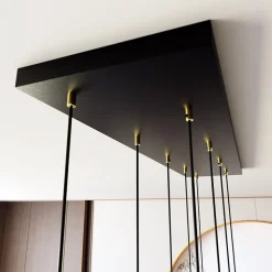 Lampe suspendue SELTER 9 GOLD, Emibig Lighting, Fabriqué en EU