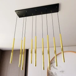 Lampe suspendue SELTER 9 GOLD, Emibig Lighting, Fabriqué en EU