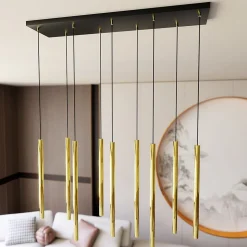 Lampe suspendue SELTER 9 GOLD, Emibig Lighting, Fabriqué en EU