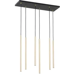Lampe suspendue SELTER 6 GOLD, Emibig Lighting, Fabriqué en EU