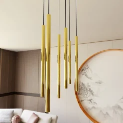 Lampe suspendue SELTER 6 GOLD, Emibig Lighting, Fabriqué en EU