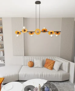 Lampe suspendue TOKEN 8 BL ORANGE , Emibig Lighting, Fabriqué en EU