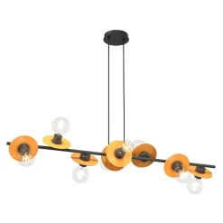 Lampe suspendue TOKEN 8 BL ORANGE , Emibig Lighting, Fabriqué en EU