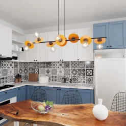 Lampe suspendue TOKEN 8 BL ORANGE , Emibig Lighting, Fabriqué en EU