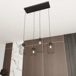 Lampe suspendue VANDER 4 BL, Emibig Lighting, Fabriqué en EU