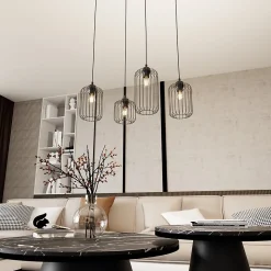 Lampe suspendue VANDER 4 BL, Emibig Lighting, Fabriqué en EU