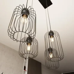 Lampe suspendue VANDER 4 BL, Emibig Lighting, Fabriqué en EU