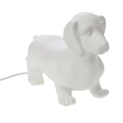 Lampe Teckel en porcelaine 12x26x19cm