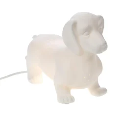 Lampe Teckel en porcelaine 12x26x19cm