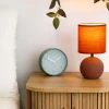 Lampe Timeo terracotta striée - céramique H25 cm - Atmosphera