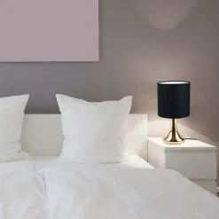 Lampe touch en métal doré 32.5 cm Noir